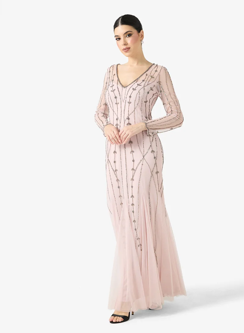 Namshi x  Embellished Dress In Mermaid Cut for Women | Best Price UAE